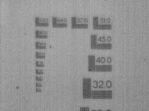 画像「VIM640AT で、解像度チャート撮影画像」