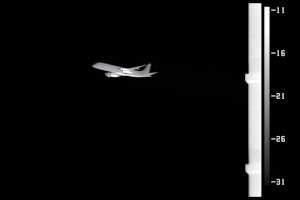 画像：赤外線カメラVIM640GS+LZOPH25_225-150撮影【飛行機／夜間飛行】