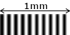 図「センサー側に写る、1ミリあたりの白黒の縞模様」